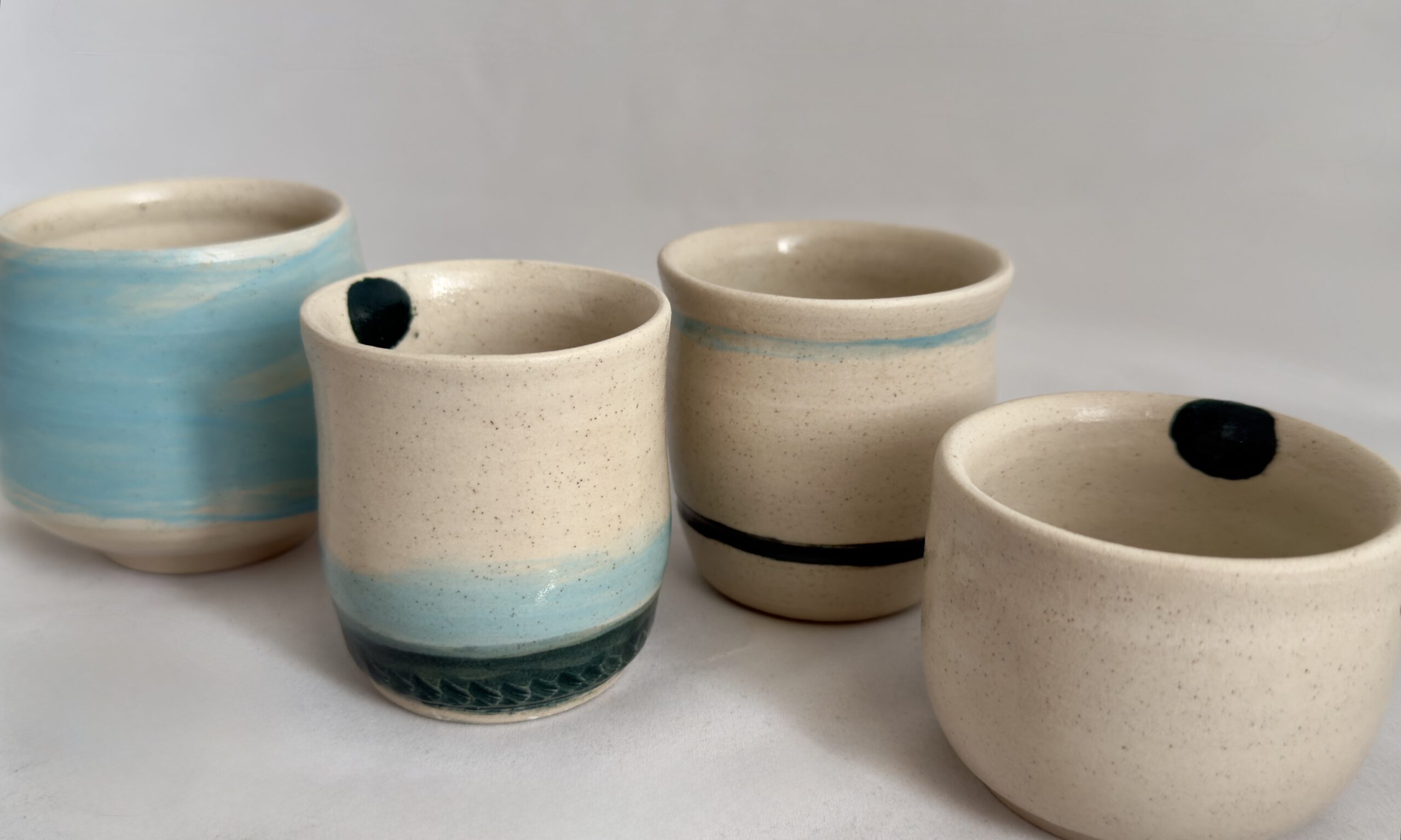 artisan functional pottery tea cups